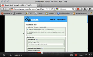 View how to install Dada Mail on Youtube